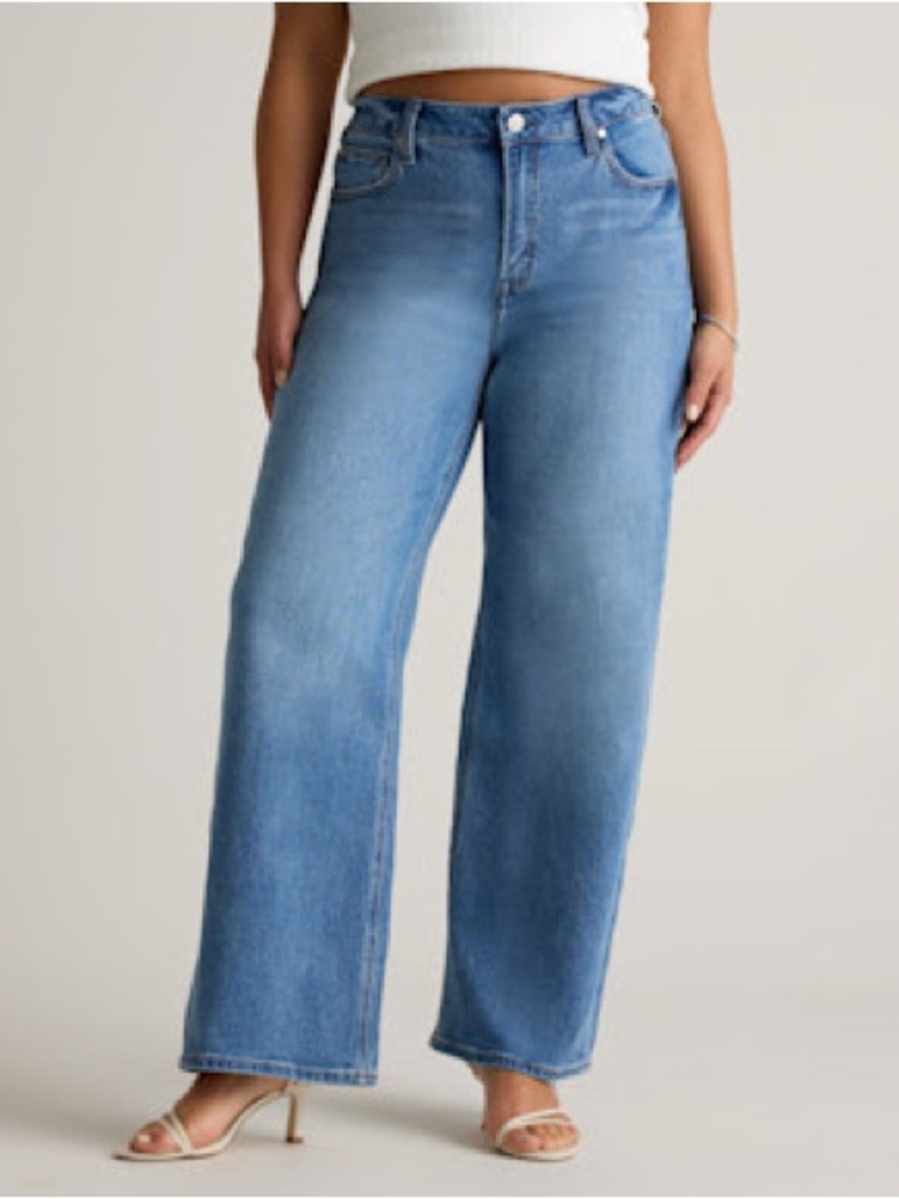 Quince Bella Stretch Relaxed Straight Jeans
: Atlantic Blue